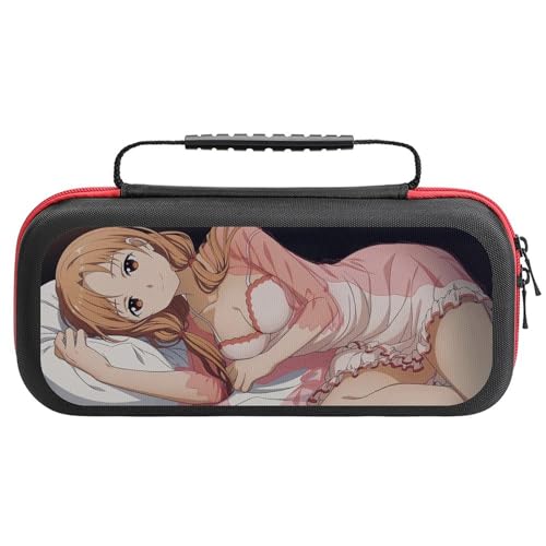Switch ケース かわいい ソードアートオンライン SAO アスナ スイッチ 収納ケース カバー ナイロン素材 全面保護 防塵/防水/防汚/耐衝撃 26x11.5x5.2cm Switchに対応 保護用ハードケース 大容量な収納力 アクセサリーポーチ