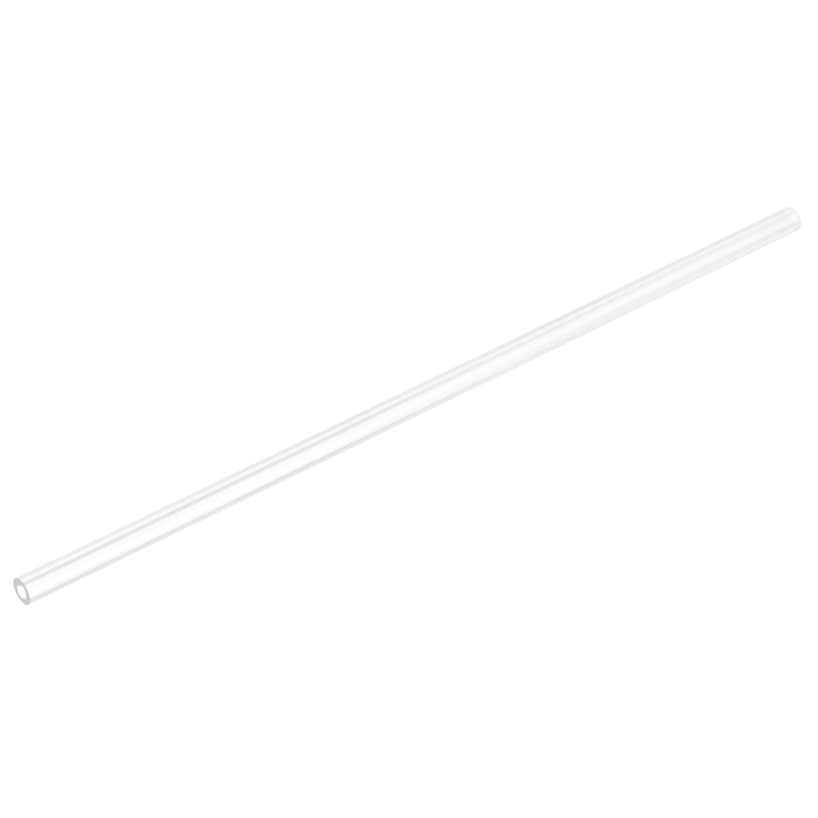 uxcell Rigid Round Clear Tubing 5mm(3/16") ID x 7mm(1/4") OD x 0.8Ft(250mm) Length Plastic Tube