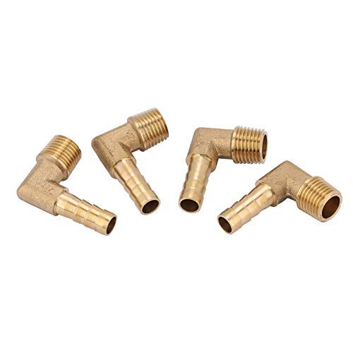 Conector barb de codo G1/4 en latón Wakects para evitar fugas en mangueras de 8 mm de gas