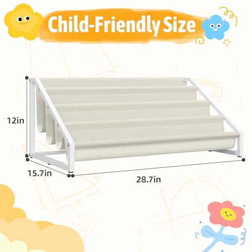 Image of Aokitsink Toddler Bookshelf,Montessori Bookshelf,Bookshelves for Toddlers and Nursery,4 Tier Baby Bookshelves for Kids Rooms,Nursery,Playroom,Baby Room, Small Children Classroom