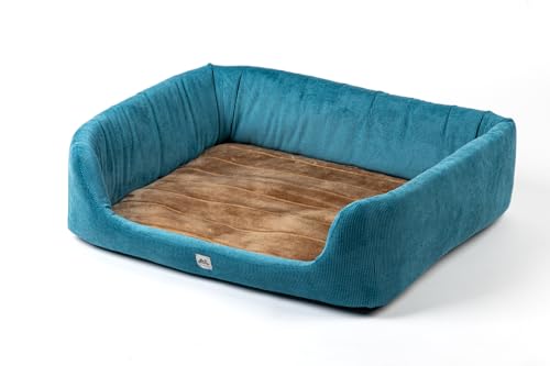 RE-BENNY Cuccia per Cani Taglia M in Velluto Riciclato – Morbidissima, Resistente, Lavabile in Lavatrice a 40° – Letto Premium per Barboncino, Cocker, Beagle, Bulldog Francese