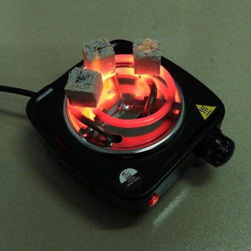 Image of Electric Coil 1000W Charcoal Burner | Multipurpose Mini Electric Hot Plate | Coal Burner | Small Charcoal Plate | Travel Coal Heater Sigdi for Home and Hostel (1000W-Variable)