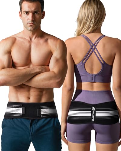 FALCOFIT SI Belt for Men and Women – Sacroiliac Pelvic Support for Lower Back, Hip, and Sciatica Pain Relief – Adjustable Lumbar Brace for Pelvic Stability, Widened Design (Medium)