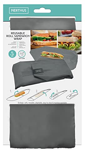 NERTHUS FIH 877 Reusable Snack Bag Adjustable Black Eco-friendly, Adaptive, Easy to Clean and Washing Machine Safe - Image 3