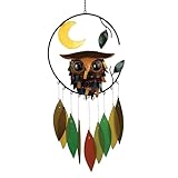 Blue Handworks Spiky Owl Glass Wind Chime