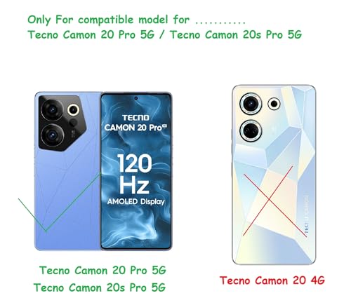 Image of COVERBLACK Flexible Rubber Case Back Cover Compatible for Tecno CK8nB /Camon 20s Pro - Transparent
