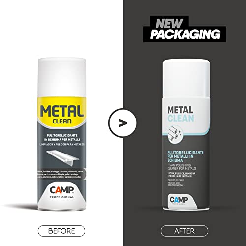 CAMP Metal Clean Schaum, Polnische Metalle, Polierender Schleifmittelreiniger, mehrfarbig, 400 ml