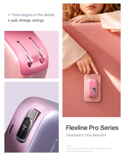 Image of TORRAS FlexLine Pro 60W USB C Charger Block with Retractable Cable, Purple