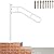 Upgraded Single Post Handrail, White Bent Wrought Iron Handrails for Outdoor 1-3 Steps, Metal Freestanding Porch Railing, Floor Mounted Stair Rails with 2 Anti-Skid Crossbar for Garage, 32"L x 35.8" H