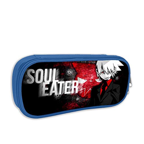 Preisvergleich Produktbild Multifunktionale doppelreißverschluss federmäppchen für college, seelenfresser japanischen anime charakter weißes haar junge kosmetik make-up tasche, perfekte münzfach für frauen männer