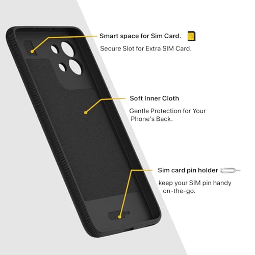 Image of Pikkme Back Cover for Oppo K13 5G Soft Grip 3D Hexa Cube Texture Silicone Bumper Case (Black)