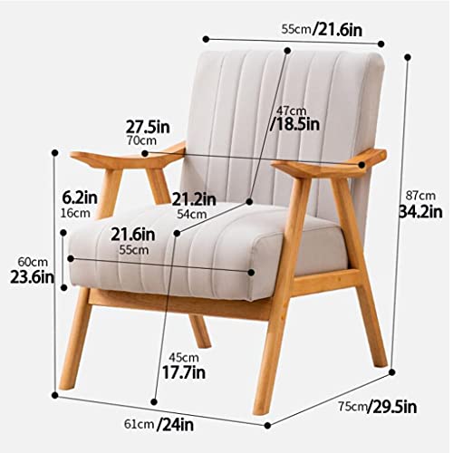 Poltrona moderna imbottita con struttura in legno e comodo cuscino in tessuto, ideale per soggiorno, ufficio, camera da letto e area salotto