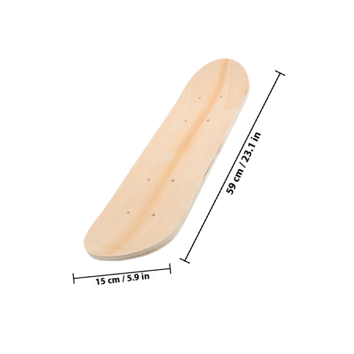 2 Stück Blanko Skateboarddecks aus Holz Beidseitig Bemalbar für Kinder für Kindergarten Kunstprojekte
