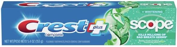 Crest Toothpaste - COMPLETE- SCOPE- CLEAN FRESH- 5.4 OZ