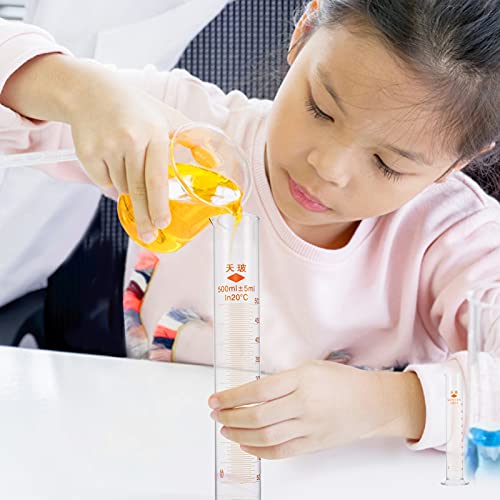 Yardwe Medição de Vidro Cilindro Graduado Cilindros Líquido Ferramenta De Medição De Laboratório Tub