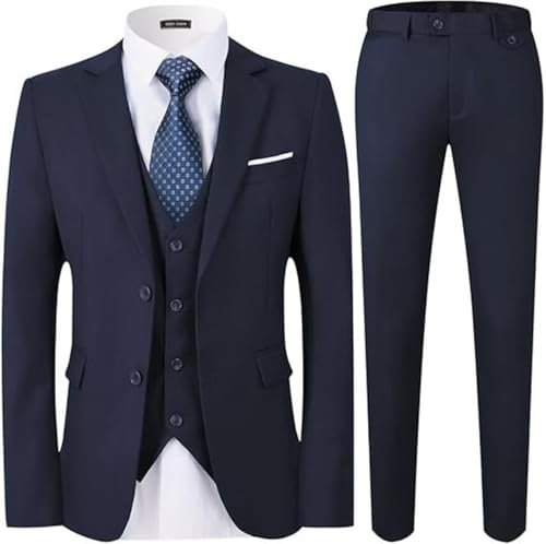 Costume trois pièces pour discours et grand mariage élégant en revers cranté