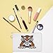 RLDOBOFE Tiger Head with Raised Paws Coin Purse Small Cash Coin Purse Pouch Mini Canvas Change Purse with Zipper Cute Coin Pouch Fashion Coin Wallet Slim Cash Change Wallet for Cards Keys Lipsticks