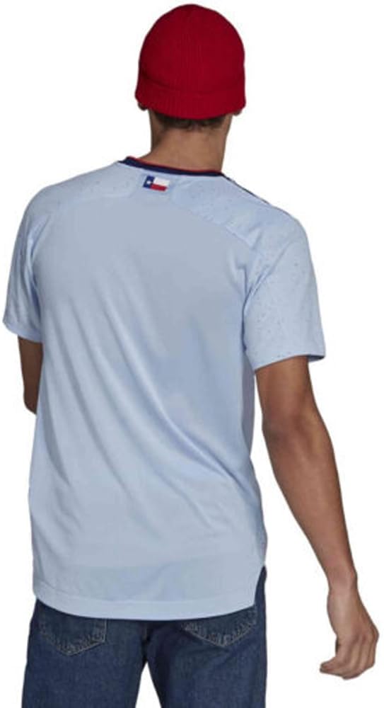 adidas Mens FC Dallas Away Authentic Jersey MLS - Major League Soccer, Glow Blue