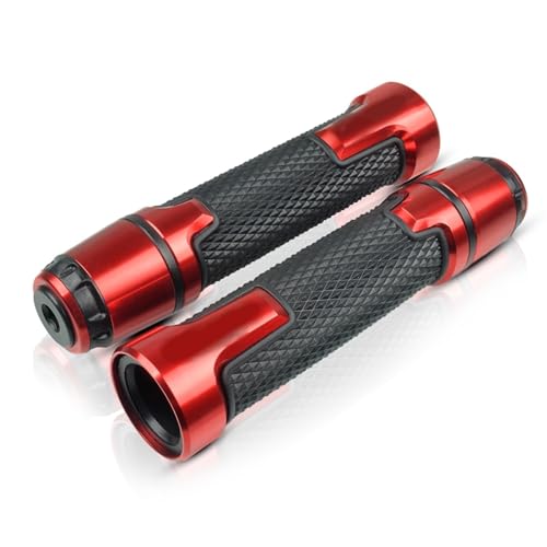 Puños CBR250 con agarre antideslizante rojo para manillar de 22mm 2