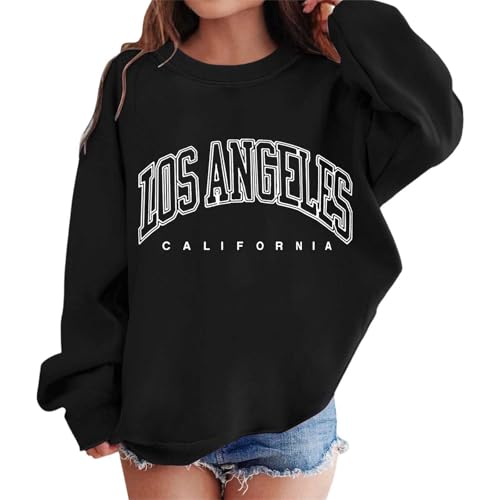 Los Angeles Sweatshirts for Girls Graphic Letter Print...