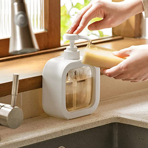 Image of Soap Dispenser, Refillable Hand Soap Dispenser for Bathroom and Dish Soap Dispenser for Kitchen Sink, Liquid Soap Dispenser with Waterproof Label, Bathroom Dispenser 17 Oz
