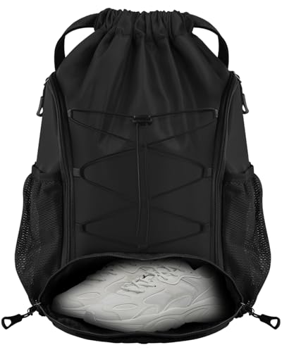 BROTOU Soccer Drawstring Backpack Large