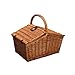 Picnic Bags Antique Hand-Woven Willow Wiklinowy Hasper Outdoor Lidded Kosze Piknikowe Z Chłodnicami Europejski Styl Duszpasterski Kosze Do przechowywania owoców Travel Camping