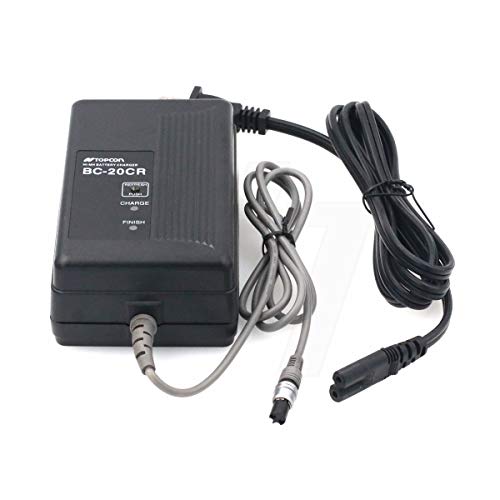 HangTon BC-20CR Battery Charger for Topcon GTS300 GTS500 GTS700 Total Station BT-24Q BT30Q BT-32Q Battery, 2-pin Female Plug