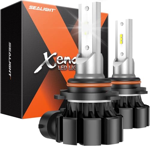Image of SEALIGHT H10 9140 9145 LED Fog Light Bulbs, 600% Super Brighter 6500K Cool White 9145 9140 H10 Fog Lights Led Bulbs for Cars, Plug and Play, Pack of 2