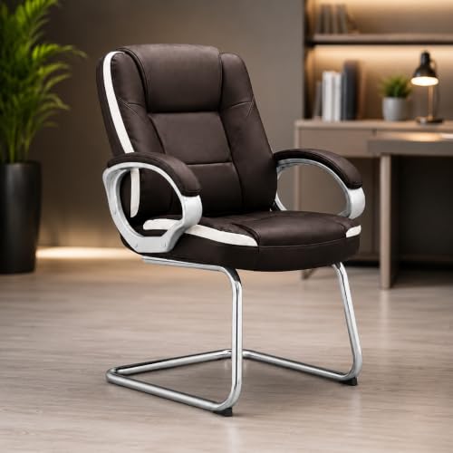 Image of Oakcraft Premium Ergonomic Office Chair - Adjustable Swivel Desk Chair with Lumbar Support & PU Leather Upholstery