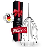 ✅ 𝟐𝟒 𝐌𝐀𝐒𝐒𝐀𝐆𝐄𝐒𝐓Ä𝐁𝐂𝐇𝐄𝐍 - Unsere Kopfspinne überzeugt durch die innovative GentleTouch Technologie und 24 hochwertige Massagestäbchen, die auf zwei Ebenen ausstrahlen. Dadurch ist die Kopf Massage von Edelfeld unglaublich angenehm!