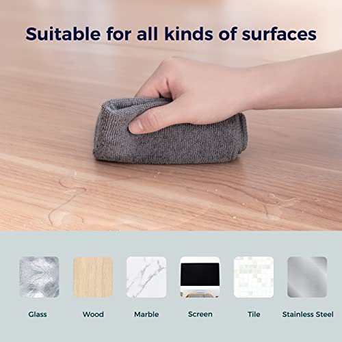 Click Clean Microfiber Cleaning Cloths, 12-Pack, Size 12" X 16", Lint-Free, Streak-Free, Reusable Cleaning Towels For Cleaning Windows, Glass, Mirrors, Wind Shields, Stainless Steel #TOP6