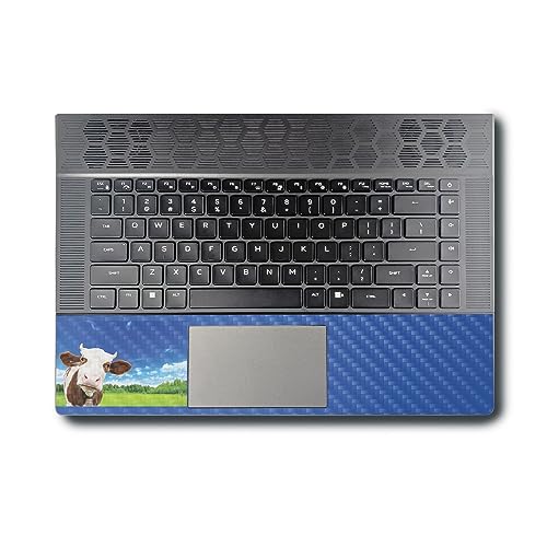 Image of MightySkins Carbon Fiber Skin Compatible with Alienware X16 R1 (2023) Full Wrap Kit - Cow Face | Protective, Durable Textured Carbon Fiber Finish | Easy to Apply & Change Styles | Made in The USA