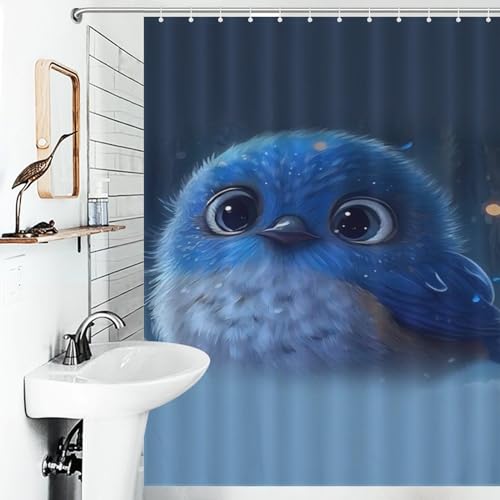 Rideau de douche imperméable en polyester de 140x183 cm avec ses 12 crochets - 6
