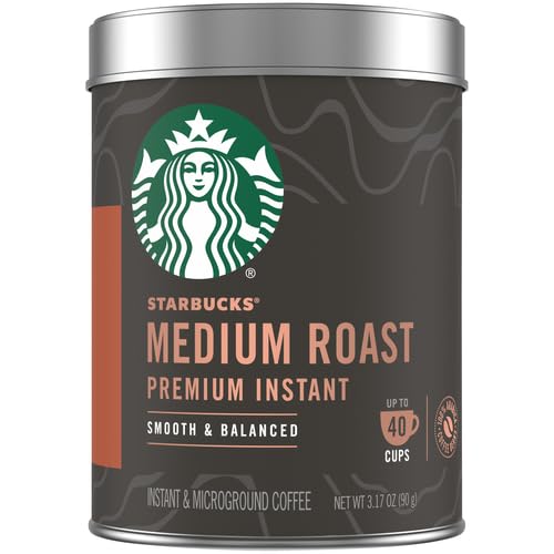 Image of Starbucks Premium Instant Coffee - Medium Roast - 100% Arabica - 1 Tin (up to 40 cups) (Pack of 2)