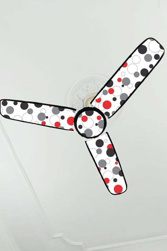 Image of Dustproof Premium Three Blade Ceiling Fan Cover with attachable Enclosure, Set of 1 Fan Cover (White).