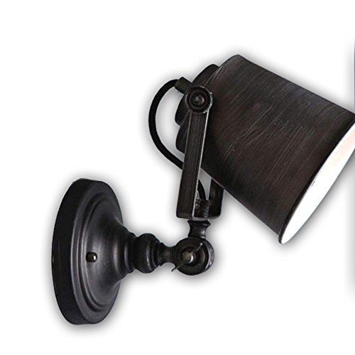 fltrade Industrial Vintage - Lámpara de pared con ajustable cabeza, pomos metal Lámpara de pared Luz Lámpara de pared Lámpara para Hogar, bares, restaurantes, Café bh111108 (sin bombilla) Cover