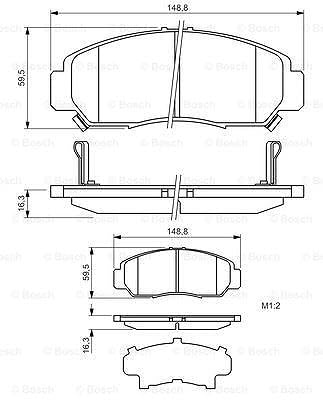 Bosch Fren Balatası Ön Honda Civic VII 01-05 986424722 BP433