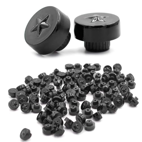 RTRHINOTUNING 50pcs Wheel Rim Rivets for 7.2mm/0.28in Hole Replacement Wheel Lip Rivets Nuts ABS Plastic Black Wheel Rim Lip Rivets Nuts Replacement Rivets Universal