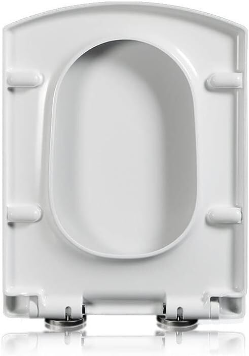 Abattant de toilette rectangulaire en PP épais haute résistance à fermeture amortie