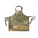 FANTAZIO Van Gogh Ronkerkhoven Tablier Unisexe avec 2 Grandes Poches Lavable en Machine pour la Cuisine, Les travaux manuels, Les barbecues, Le Dessin