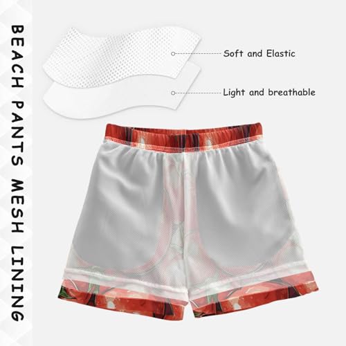 Teen Swim Trunks Tomato Pattern Print Boys Bathing Suits Size 10-12 Swimsuit Shorts Swimwear Youth,XL3