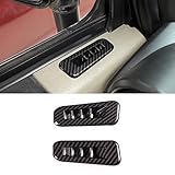 PIUGILH Door Air Outlet Conditioner Vent Protection Trim Cover Trim Interior Accessories for Hummer H2 2003-2007 (Carbon Fiber Style)