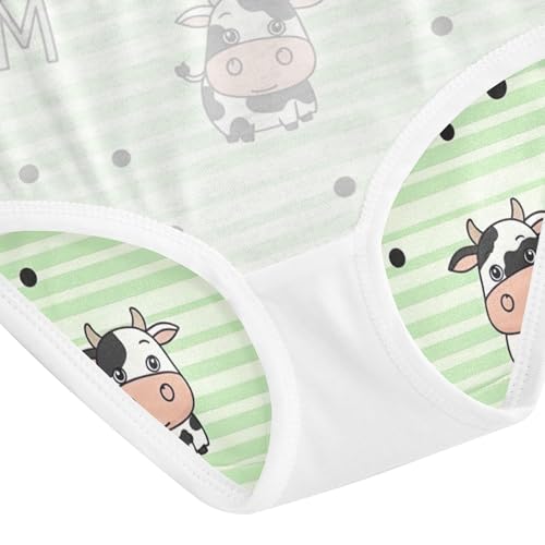 Flower Toddler Underwear Floral 2t Cotton Panties for Girl Cute Cartoon Cows Black Spots Kids Undies Briefs 5