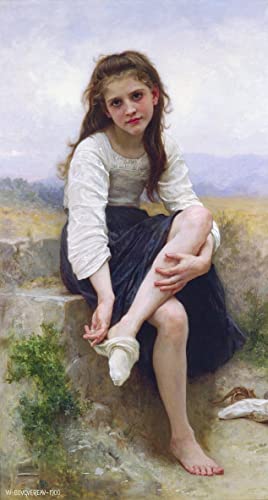 Impression d'affiches affiche toile le premier baiser Bouguereau art portrait mural 60x90cm