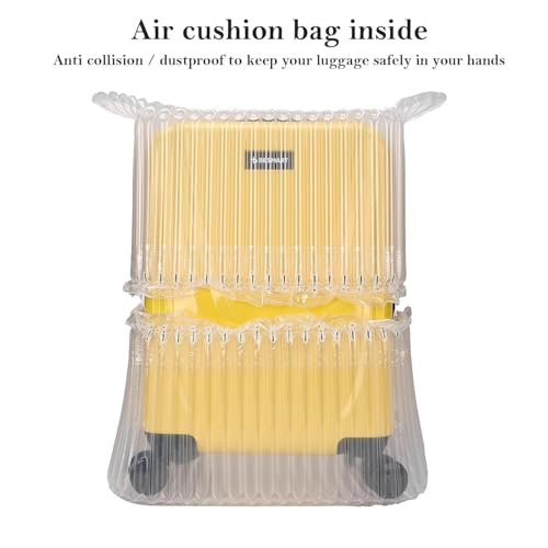 BESMART 20/28 Inch Luggage Case for Men Women, Hard Shell Trolley Case With 8 Spinner Wheels (Yellow1, 20 INCH)4