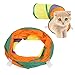 Zerodis Cat Tunnel,Rainbow Soft Foldable Cute Interactive Cat Toy Bed Cat Cave Pet Tunnel Tube Condos Cat House Cat Tent for Indoor Dog Cat Fun Toy Bed