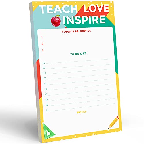 T Marie Teacher To Do List Notepad - 5.5 X 8.5” Teacher Gifts For Christmas, Holidays, Appreciation Day - New Teacher Notepads For Daily Productivity - Planner Pad For Lesson Plans And Notes #TOP20