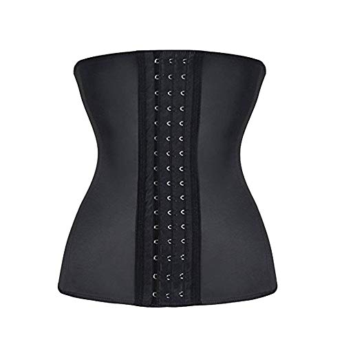 Meetforyou Fajas para Mujeres, 3 Filas De Cierres De Gancho Y Ojo Ajustables, 9 Soportes Interiores De Hueso De Acero Flexible para Delgado Y Sexy