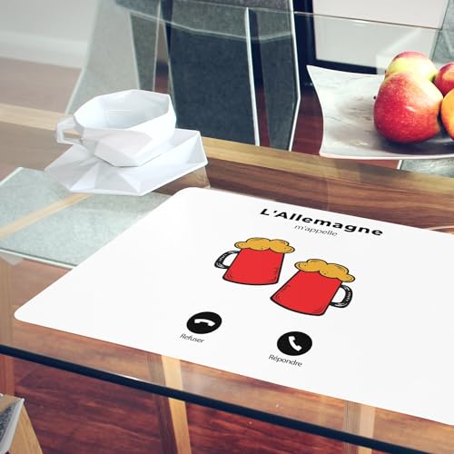 Set de table liège Oktoberfest | Napperon blanc grand format x4